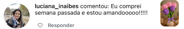 Depoimento de aluna