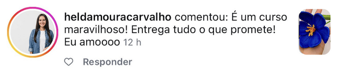 Depoimento de aluna
