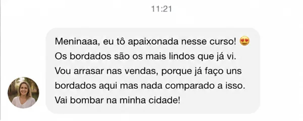 Comentário de aluna