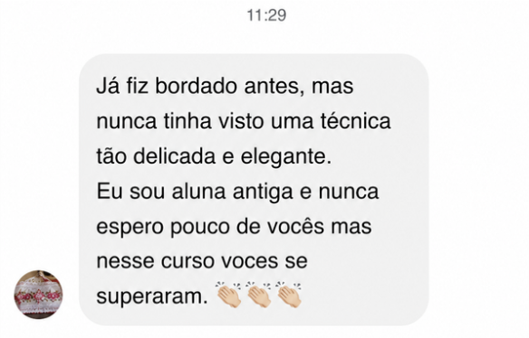 Comentário de aluna
