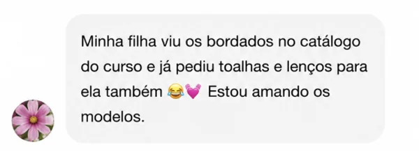 Comentário de aluna
