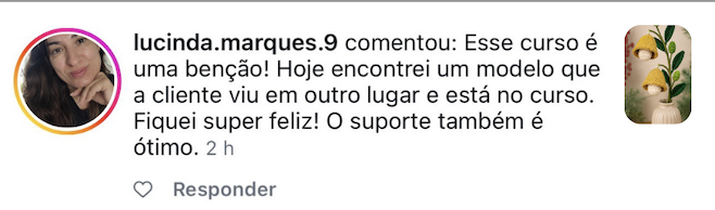 Depoimento de aluna